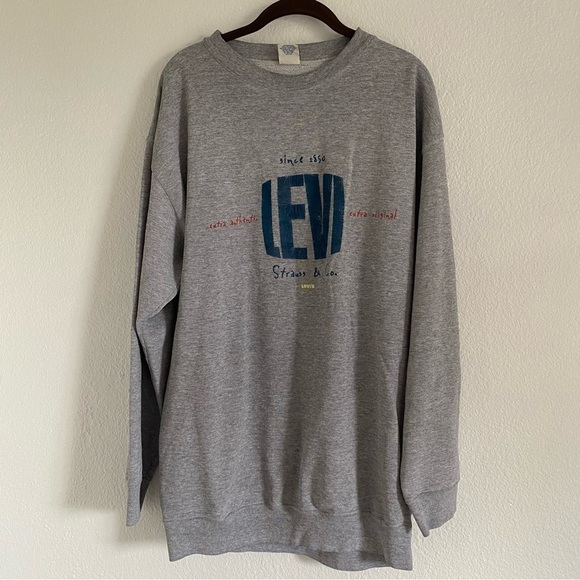 Levi's Vintage Men's Gray Pullover Sweatshirt Sweater Size Large - Picture 1 of 6